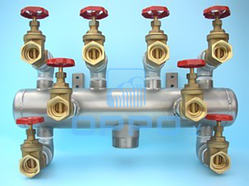 Collettore di mandata per fontane con 8 raccordi