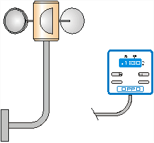 Interruttore anemometrico per fontana