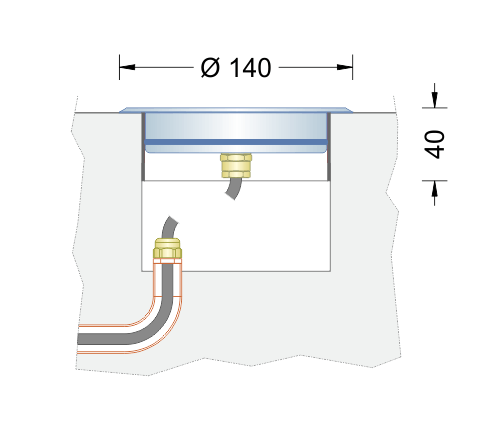 Proiettore sommergibile per fontana MID-LED/09