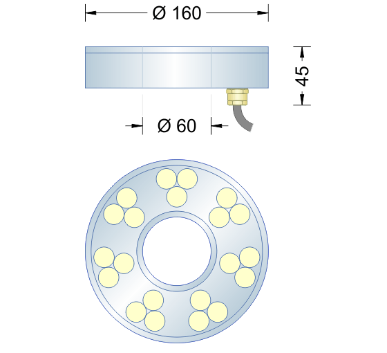 Proiettore sommergibile per fontana PS-LED/CRS21