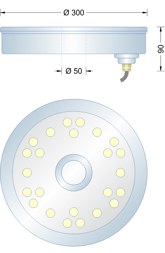 Proiettore sommergibile per fontana PS-LED/CRS80