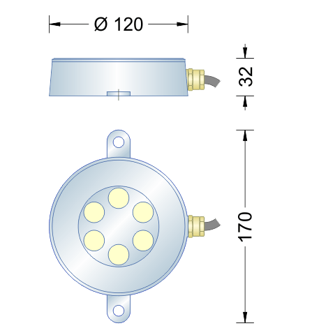 Proiettore sommergibile per fontana PS-LED/FLAT18