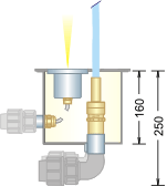 Gruppo di erogazione per fontane Floor-Kit/LED3