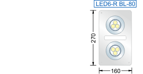 Gruppo di erogazione per fontane Floor-Kit/LED6 BL-80